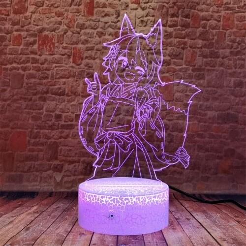 Funny 3D Illusion Nightlight LED Colorful Change Desk Lamp Japan Manga Wagaya Anime action & toy figure girls
