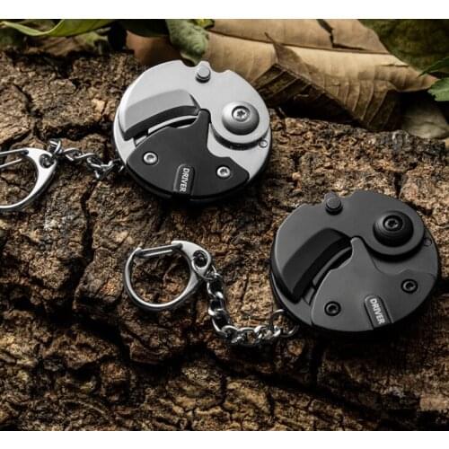 1.0 upgraded EDC gadget multi function coin knife Black Mini Pocket key gadget portable