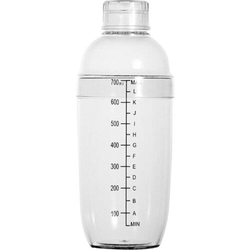 1Pc 350/500/700/1000ML Shaker Bottles With Scale, Transparent Cocktail Shaker Bar Tools Wine Mixer Bottle Hand Shaker Cup Mugs