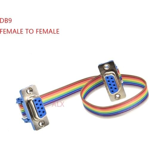 1PCS 20CM 50CM 1M DB9 FEMALE to FEMALE CABLE D-Sub serial port connector adapter rs232 com Extension Cable