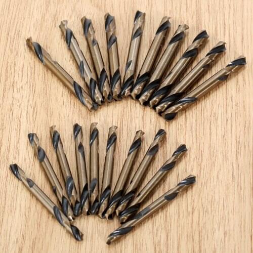 10Pcs 4.2mm 5.2mm Shank Diameter HSS Double Ended Stub Twist Drill Bits Woodworking Cutting Tool 52mm Length