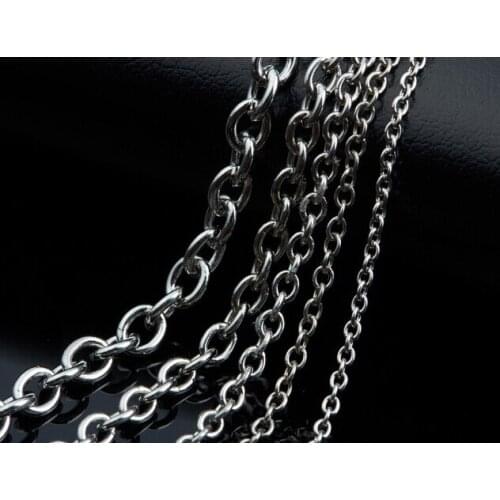 100 meter/Lot Stainless Steel 2MM/3MM/4MM Smooth Rolo Chain jewelry finding /Marking DIY Jewelry