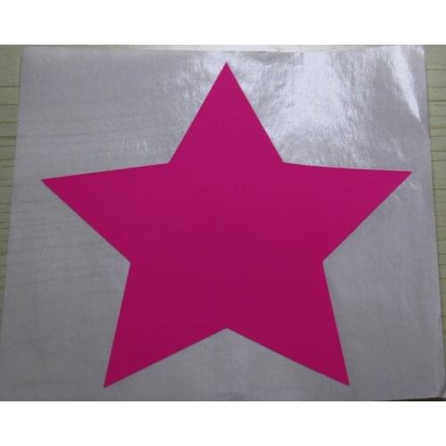 12cm Large Neon Pink Star Sticker
