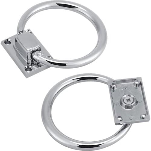 2 Pcs 111 X 56 X 38 Mm Zinc Alloy Drop Pull Ring Wardrobe Pull Handle with Screws Door Knocker Pull Handle, Silver