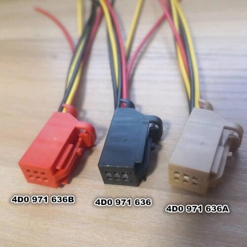 2pcs/lot 6 Pin/Way Tire Pressure Alarm Plug Connector Wire Cable Pigtail For VW Golf CC Jatta Skoda Fabia Audi A3 A4 4D0971636