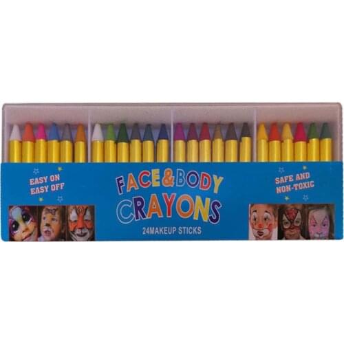 24 Colors Painted Face Crayons Children Face Body Painting Makeup Crayons Y4UD