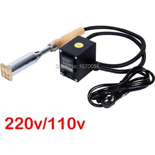 300W 110V/220V Portable Bronzing Pure Leather, Wood Paper, LOGO Manual Small Stamping Machine
