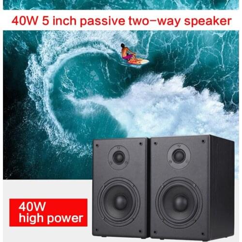 40W 5-inch High Power Two-way Frequency Speaker Stereo Home TV Living Room Bookshelf Heavy Bass Desktop Audio Computer Speaker