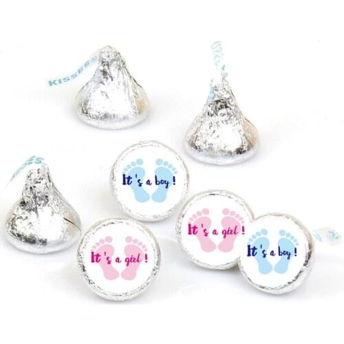 60Pcs Is a boy! It is a girl! Baby Shower Birthday Gender Reveal Party DIY Gifts Candy Box Stickers Labels Decoration Supplies