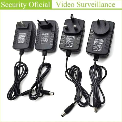 EU US UK AU Type 12V2A Power Adapter Video Recorder Switching Power Supply Video Surveillance CCTV Accessories Camera Power Plug