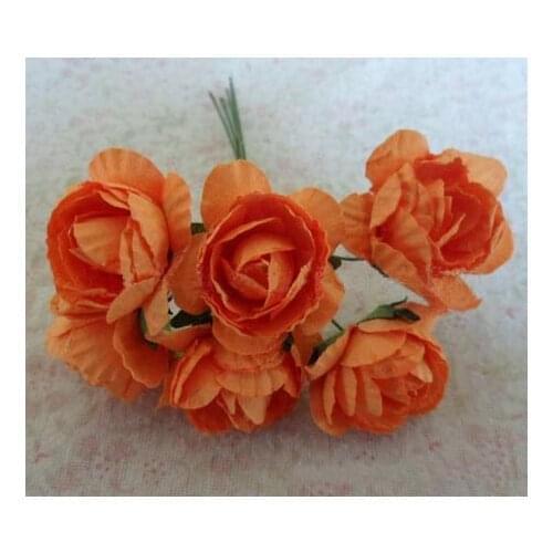 2-2.5CM artificial handmade mulberry paper roses bouquet,diy craft scrapbooking accessories&decoration for garland&favor box