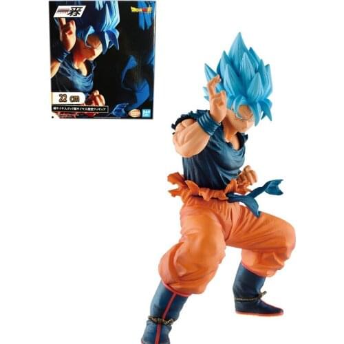 Dragon Ball Bandai Original Anime Figure 20th Anniversary Limited Ultra Blue Goku PVC Action Figure Hand-Model Toys Gifts