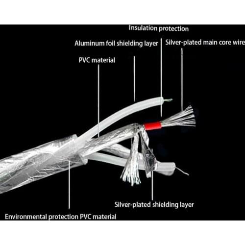 Hifi OFC+silverplated Liton AMP audio speaker Signal cable