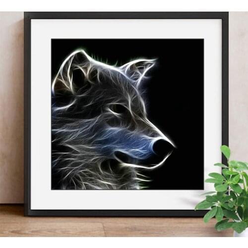 Full Square 5D DIY Diamond Embroidery "Wolf" Diamond Painting Cross Stitch Rhinestone Diamond Mosaic Painting Home Decor