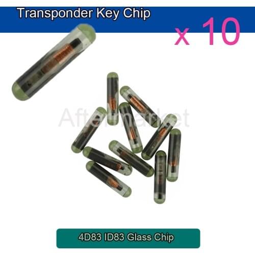 KEYECU 10 Pieces/ Lot Car Key Chips, Aftermarket 4D83 ID83 Chip (Glass Tube) 80BIT for Ford / Mazda
