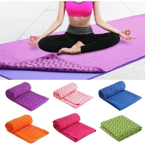 183*63CM Non-Slip Yoga Mat Towel Absorb Sweat Prevent The Inhalation of Bacteria Safety Anti-slip Sweat-absorbent Yoga Blanket