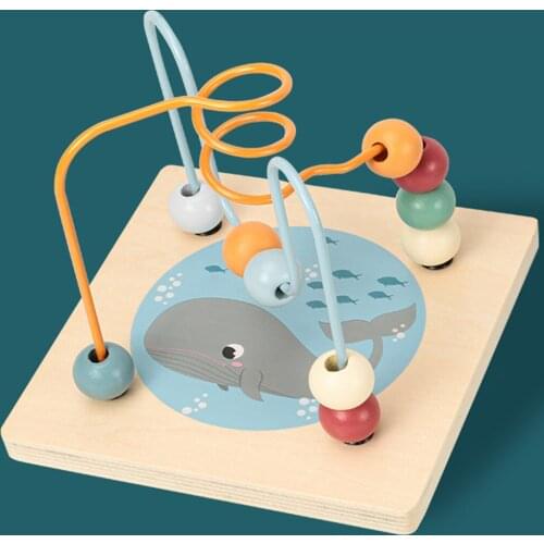 Wood Bead Maze Educational Toys for Kids Activity Center Developmental Toy Birthday Gift Boys Girls 2 Year Old