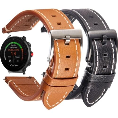 Fashion Genuine Leather Watch Band Strap for Polar Vantage M / GRIT X /Ignite Replacement Wrist band strap