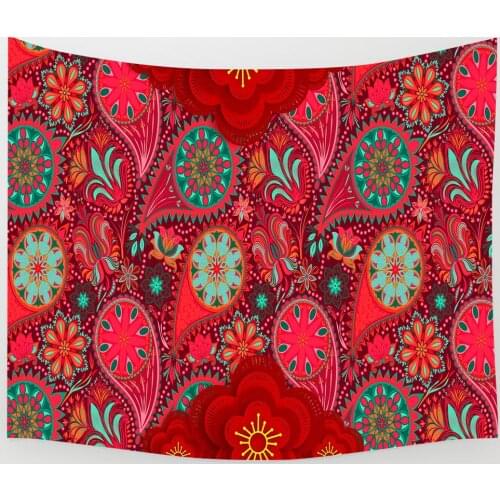 Simsant Mandala Wall Tapestry Hippie Bohemian Flower Art Wall Hanging Tapestries for Living Room Home Dorm Decor