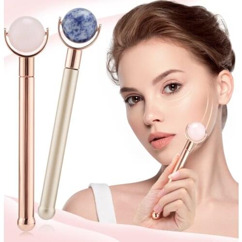 Jade Beauty Stick Single Ball Jade Roller Face Lift Massager Lollipop Massage Roller Slimming Face Jade Push Facial Eyes Stick