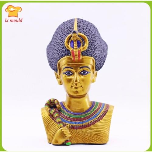 New Egyptian Statue Silicone Mould, Suitable For Candle Soap Resin Plaster Statue Mold-Ramses II