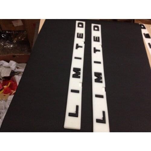 NEW Black matte LIMITED REAR EMBLEMS LOGO Letter height 3cm- 50 pcs