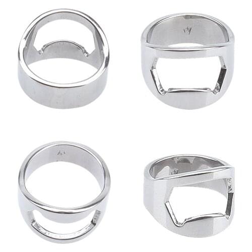 Creative Stainless Steel Beer Openers Finger Ring Bottle Opener Bar Tools