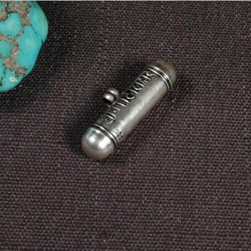 Handmade Nepalese 925 Silver Tibetan OM Mantra Gau Pendant Necklace Sterling Buddhist Prayer Box Pendant Necklace Lucky amulet