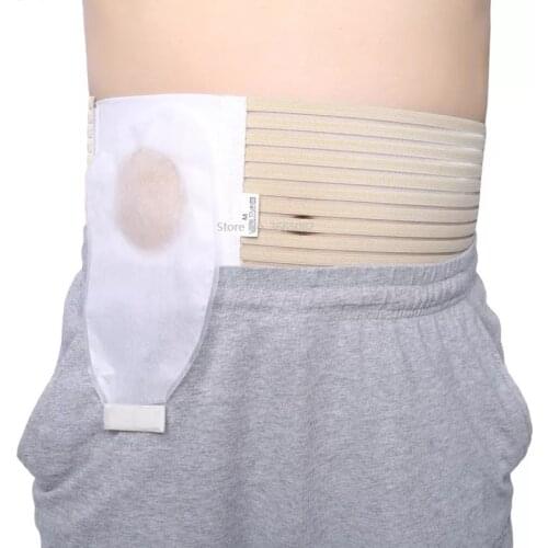 Colostomy Abdominal Belt Size S-XL Elastic Belts for Stoma Fixed Ostomy Bags Assistance Hole Dia 8cm Colostomy Support Braces