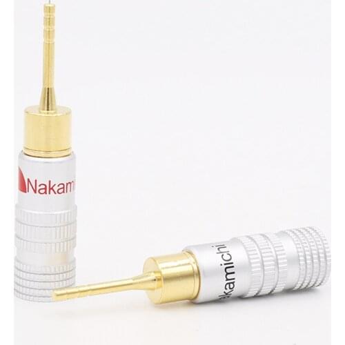 8Pcs BA1412 Nakamichi Gold Plated Pin Speaker Banana Plug For Adapter Wire