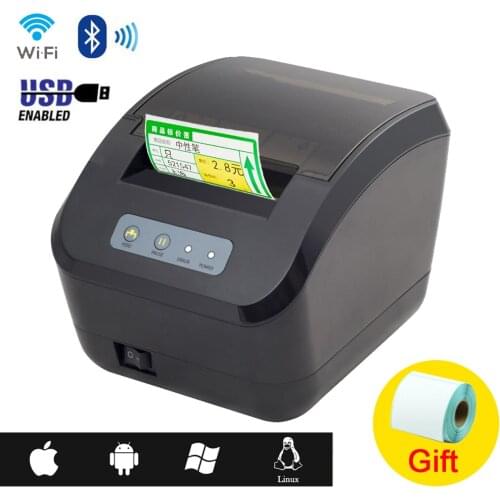 Label barcode printer thermal receipt label printer 20mm to 80mm with Bluetooth Wifi wireless Connection printer