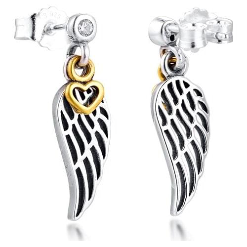 Love and Guidance Stud Earrings 100% 925 Sterling Silver Jewelry Free Shipping