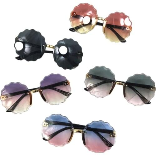 Kid Girls Boys Sunglasses Lightweight Sun Protection UV400 Round Flower Gradient Eyewear
