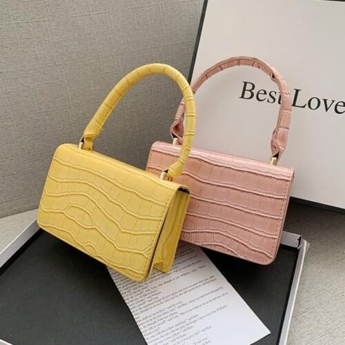 Fashion Female Small Totes Bags Simple Handbags For Women 2021 Popular Pu Leather Lady Shoulder Bags And Designer Retro Purses