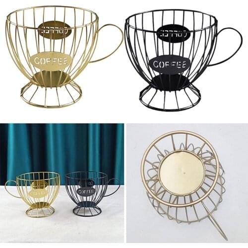 Coffee Capsule Universal Storage Basket Coffee Cup Basket Nordic Iron Coffee Pod Organizer Holder Black For Home Cafe Hotel New