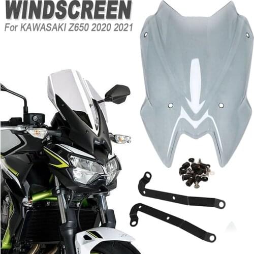Motorcycle Headlight Windshield Windscreen Wind Deflector for Kawasaki Z650 Z900 2020 2021
