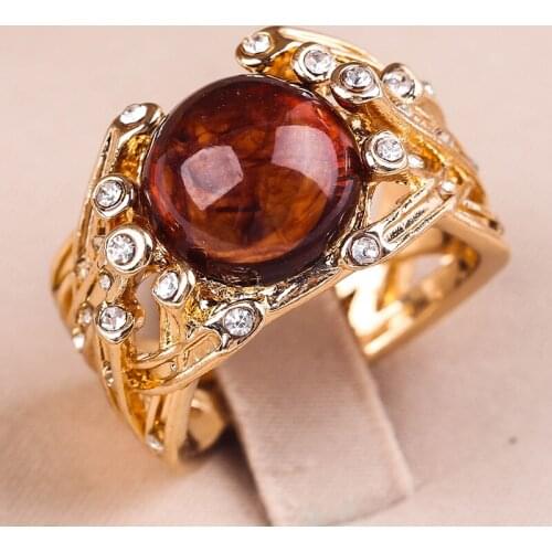 Vintage Irregular Crystal Couples Love Rings For Women Exquisite Jewelry Fashion Rhinestone CZ Wedding Rings anillos A4M615