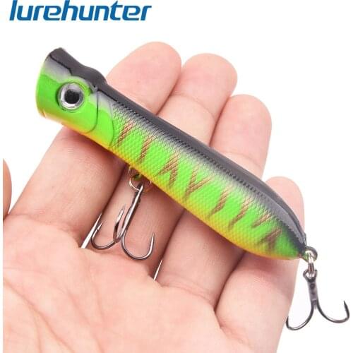 1Pcs 8mm/10g 6# Hooks Pesca Artificial Bait Peche Fishing Tackle Top Water Popper Lure with Lead Fishing Wobbler Crankbait