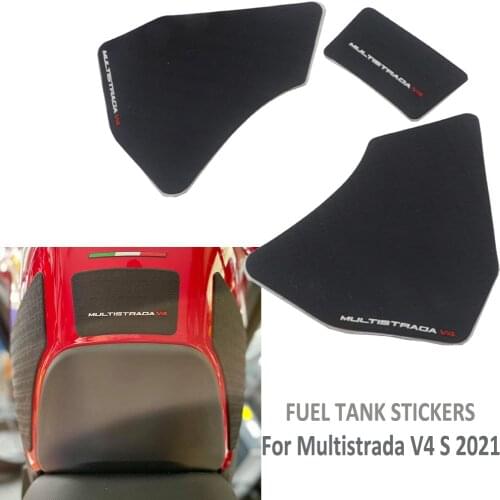2021 Motorcycle Side Fuel Tank Pad Stickers Rubber Stickers FOR DUCATI Multistrada V4 S V4S Waterproof Non-slip
