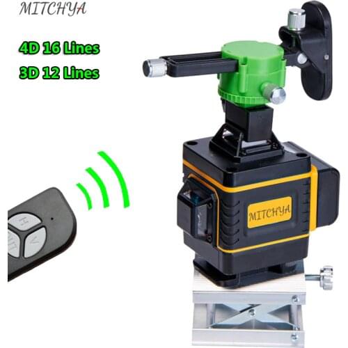 4D laser Level 16 Green Lines 360 12 lines 3D Wall and Floor High-Precision Super Powerful Best Green Beam Construction tools