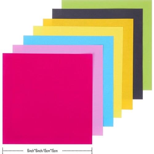 Origami Paper 50 Vivid Colors Double-Sided 200 Sheets Premium Quality 15cmx15cm for Arts and Crafts Projects - Same Color Both
