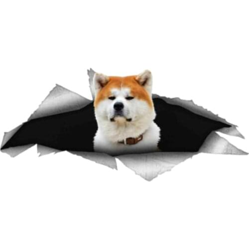 Dawasaru Akita Inu Dog Pet Car Sticker Personality Sunscreen Decal Laptop Motorcycle Auto Accessories Decoration PVC,13cm*6cm