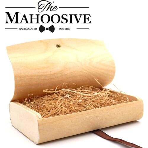 Mahoosive Bow ties Wood Boxes Organizer Natural Wood Boxes With Lid Golden Lock Wood Boxes for Gifts caja madera Wooden boxes