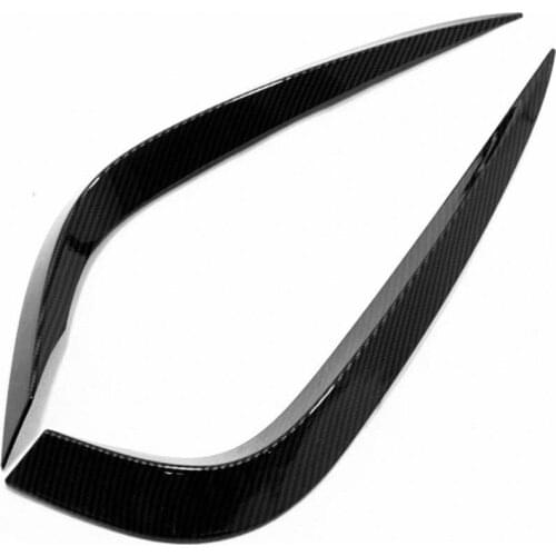 For Mazda 3 Axela 2019 2020 ABS Carbon Fibre Accessories Car Front Fog Lamp Eyebrow Decoration Cover Trim Sticker Car Styling