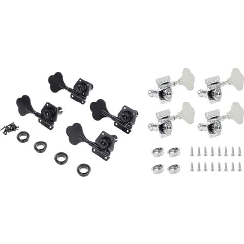 4Pcs Guitar Tuning Pegs Electric Bass Tuner Peg Guitar Open Gear Tuning Pegs Machine Heads for Fender Jazz Bass Guitar