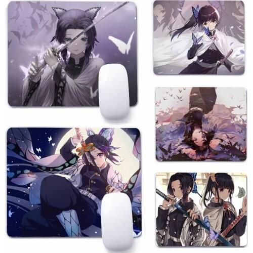 Shinobu Kochou Demon Slayer Mouse Pad Deskpad Gaming Writing Desk Mat Keyboard Mats For Office Home Computer Mousepad