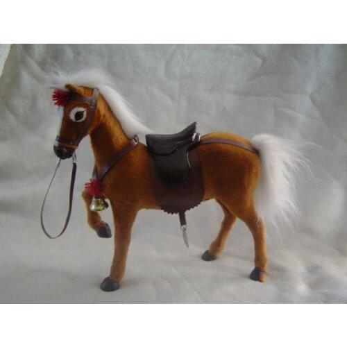 Simulation cute horse 32x25cm toy model polyethylene&furs horse model home decoration props ,model gift d251