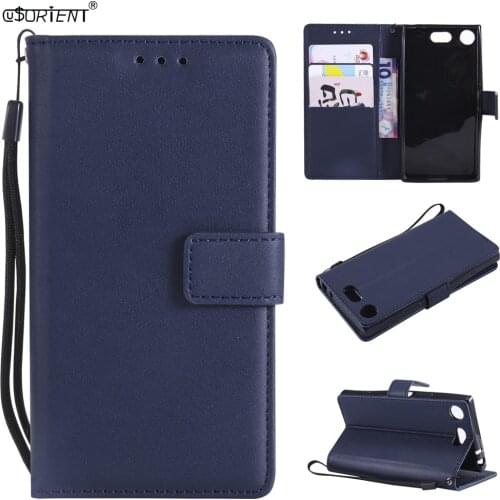 For Sony Xperia XZ1 Compact Fashion Flip Wallet Case G8441 G8442 Card Slot Phone Bag XperiaXZ1 Compact XZ1C Leather Bumper Cover