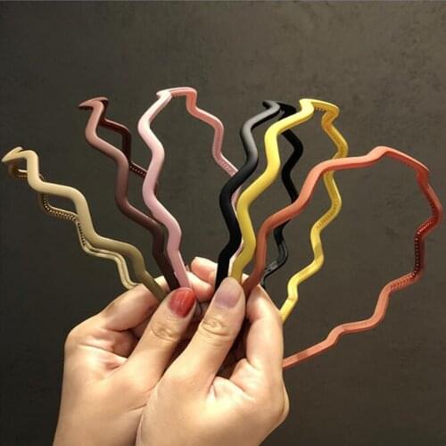 Fashion Women Girls Headdress Solid Scrub Wave Headband Hair Hoop With Teeth Female Hair Accessories Hairband Headwear