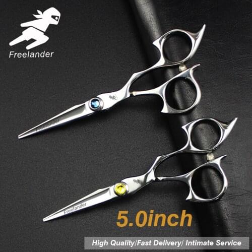 5.0 inch Professional hair Barber scissors set straight scissors and curved pieces hair care & styling